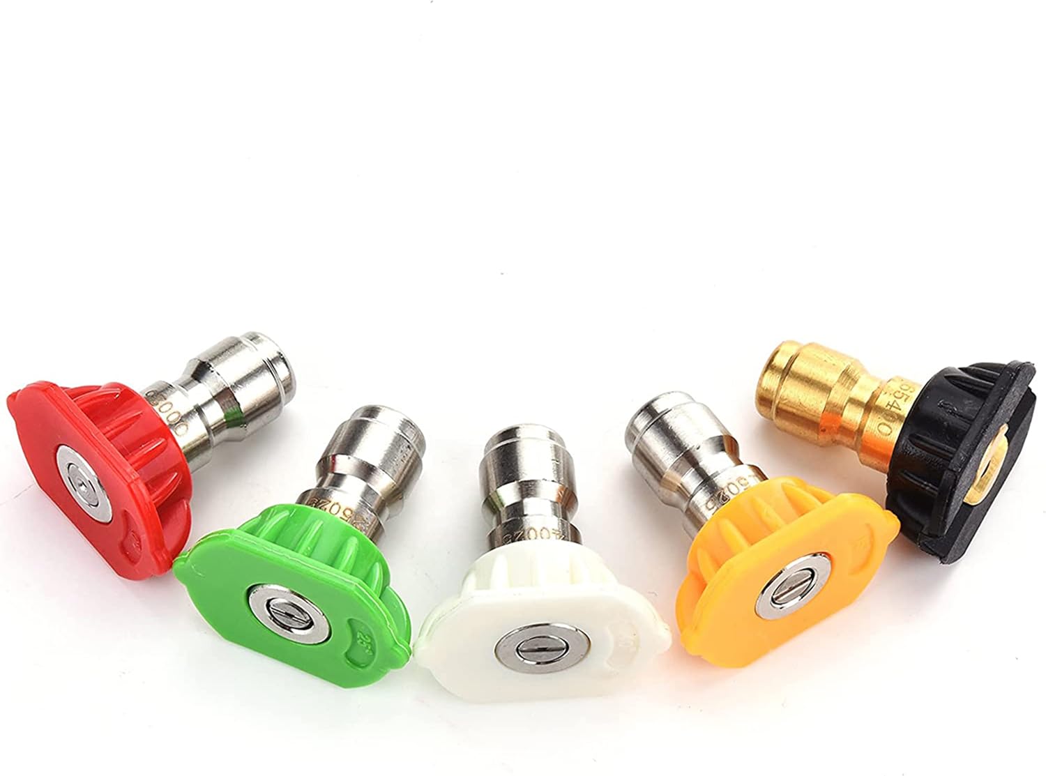 Tool Daily Pressure Washer Nozzle Tips Multiple Degrees, 1/4 Inch, 2.5 GPM | Power Washer Tips Set for Car Washing, 1/4" Quick Connect, 4000 PSI, 5 Pack